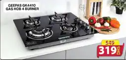 Grand Mall Sharjah GEEPAS GK4410 GAS HOB 4 BURNER offer