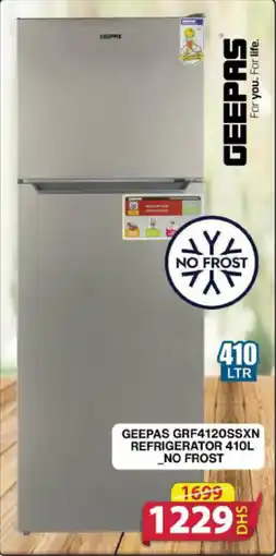 Grand Mall Sharjah GEEPAS GRF4120SSXN REFRIGERATOR 410L _NO FROST offer