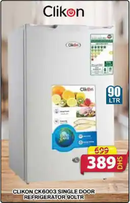 Grand Mall Sharjah CLIKON CK6003 SINGLE DOOR REFRIGERATOR 90LTR offer