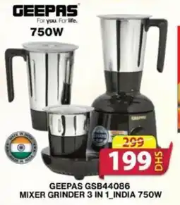 Grand Hyper Market GEEPAS GSB44086 MIXER GRINDER 3 IN 1 750W offer