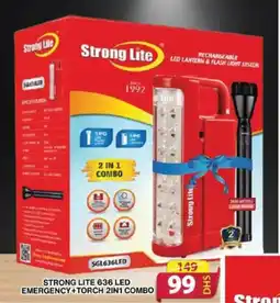 Grand Hyper Market STRONG LITE 636 LED EMERGENCY+TORCH 2IN1 COMBO offer