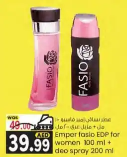 KM Trading Emper fasio EDP for women 100 ml + deo spray 200 ml offer