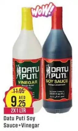West Zone Supermarket Datu Puti Soy Sauce +Vinegar 2X1 LTR offer