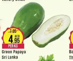 West Zone Supermarket Green Papaya PER KG offer