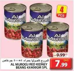 Grand Hyper Market AL MUROOJ RED KIDNEY BEANS 4 X 400GM SPL offer