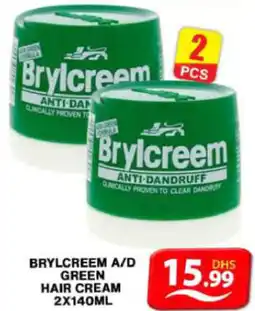 Grand Hyper Market BRYLCREEM A/D GREEN HAIR CREAM 2 X 140ML offer