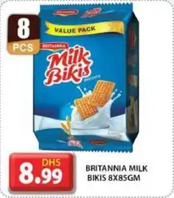 Grand Hyper Market BRITANNIA MILK BIKIS 8 X 85GM offer