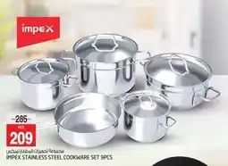 Safari Hypermarket IMPEX STAINLESS STEEL COOKWARE SET 9PCS offer