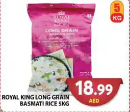 Grand Hyper Market ROYAL KING LONG GRAIN BASMATI RICE 5KG offer