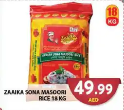 Grand Hyper Market ZAAIKA SONA MASOORI RICE 18 KG offer