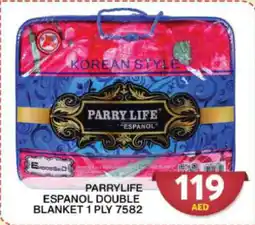 Grand Hyper Market PARRYLIFE ESPANOL DOUBLE BLANKET 1 PLY 7582 offer
