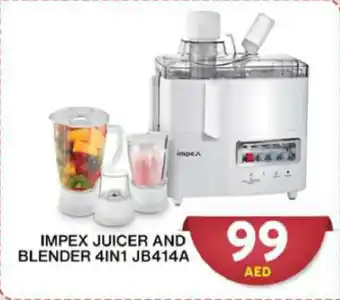 Grand Hyper Market IMPEX JUICER AND BLENDER 4IN1 JB414A offer