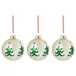 Ikea Vinterfint Decoration, bauble, glass off-white, 8 cm offer