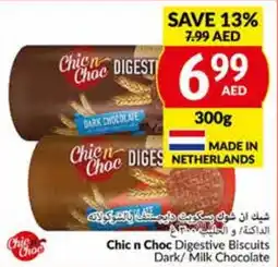 Viva Chic n Choc Digestive Biscuits Dark / Milk Chocolate 300g offer