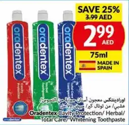 Viva Oradentex Cavity Protection/Herbal/ Total Care/Whitening Toothpaste 75ml offer