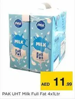 Nesto PAK UHT Milk Full Fat 4x1Ltr offer
