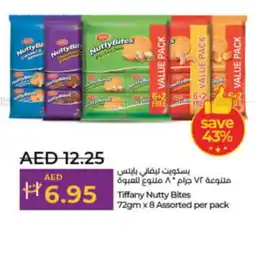 LuLu Express Tiffany Nutty Bites 72gm x 8 Assorted per pack offer