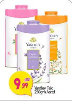 Bigmart Yardley Talc 250gm Asrtd offer