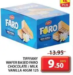 Grand Mall Sharjah TIFFFANY WAFER BASED FARO CHOCOLATE/MILK VANILLA 40GM 125 offer