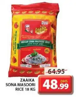 Grand Mall Sharjah ZAAIKA SONA MASOORI RICE 18 KG offer