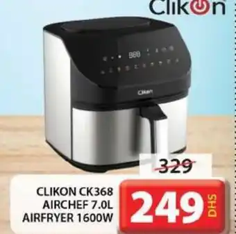 Grand Mall Sharjah CLIKON CK368 AIRCHEF 7.0L AIRFRYER 1600W offer