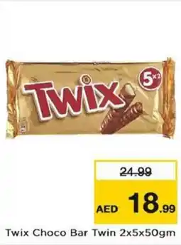 Nesto Twix Choco Bar Twin 2x5x50gm offer