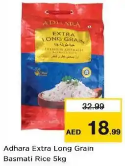 Nesto Adhara Extra Long Grain Basmati Rice 5kg offer