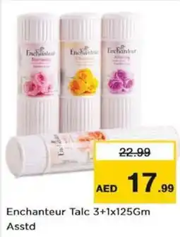 Nesto Enchanteur Talc 3 + 1 x 125gm Asstd offer