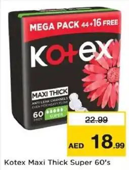 Nesto Kotex Maxi Thick Super 60's offer