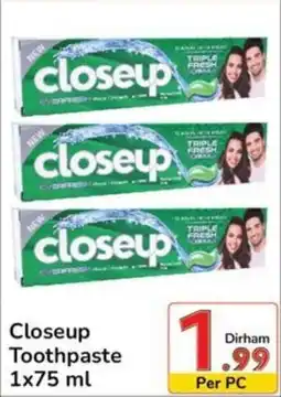 Day To Day Closeup Toothpaste 1 x 75ml offer