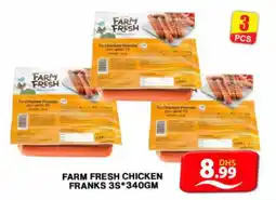 Grand Hyper Market FARM FRESH CHICKEN FRANKS 3S*340GM offer