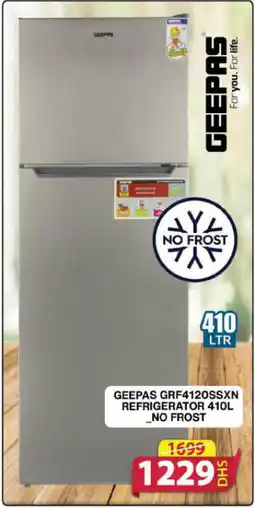 Grand Mall Sharjah GEEPAS GRF4120SSXN REFRIGERATOR 410L _NO FROST offer