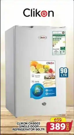 Grand Mall Sharjah CLIKON CK6003 SINGLE DOOR REFRIGERATOR 90LTR offer