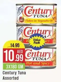 West Zone Supermarket Century Tuna Assorted 3X180 GM offer