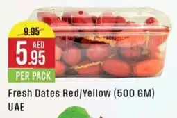 West Zone Supermarket Fresh Dates Red/Yellow (500 GM) PER PACK offer