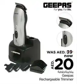 Nesto Geepas Rechargeable Trimmer offer