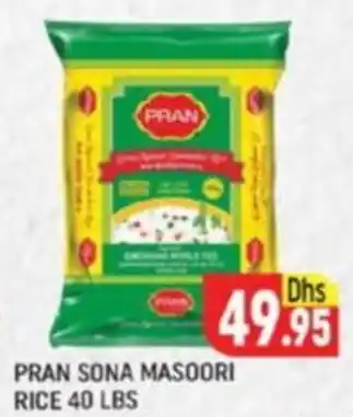 Al Madina PRAN SONA MASOORI RICE 40 LBS offer