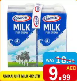 United Hypermarket UNIKAI UHT MILK 4X1LTR offer
