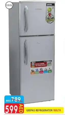 United Hypermarket GEEPAS REFRIGERATOR 180LTR offer