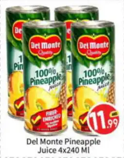 Del Monte Pineapple Juice 4x240 MI
