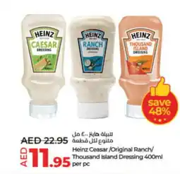 Lulu Hypermarket Heinz Ceasar Original Ranch Thousand Island Dressing 400ml pc offer