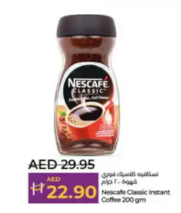 Lulu Hypermarket Nescafe Classic Instant Coffee 200 gm offer
