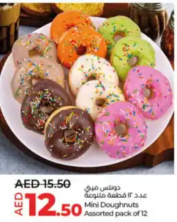 Lulu Hypermarket Mini Doughnuts Assorted pack of 12 offer