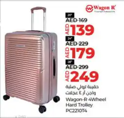 Lulu Hypermarket Wagon-R 4Wheel Hard Trolley PC2210T4 20' offer