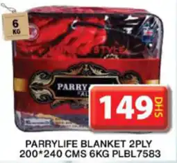 Grand Hyper Market PARRYLIFE BLANKET 2PLY 200 240 CMS 6KG PLBL7583 offer