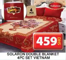 Grand Hyper Market SOLARON DOUBLE BLANKET 4PC SET offer