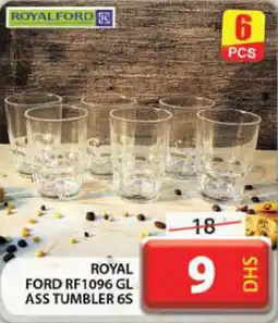 Grand Hyper Market ROYAL FORD RF1096 GLASS TUMBLER 6S offer