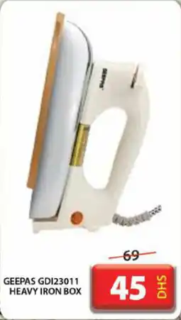 Grand Hyper Market GEEPAS GDI23011 HEAVY IRON BOX offer