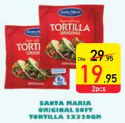 Safeer Market SANTA MARIA ORIGINAL SOFT TORTILLA 2 X 320GM offer