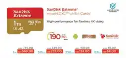 Lulu Hypermarket SanDisk Extreme microSDXC UHS I Cards offer